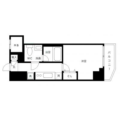 OneLife関内ゼスト【★Wi-Fi無制限・独立洗面・浴室乾燥付】の間取り図