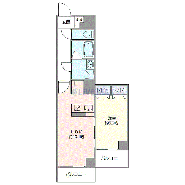 グッドステイ駒込NORTHレジデンス△『禁煙ルーム・1LDK・Wi-Fi無制限・ドラム式洗濯機・追い焚き機能』【デラックス】の間取り図