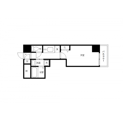 OneLife新栄アルト【★バス・トイレ別、独立洗面台、浴室乾燥機付】の間取り図