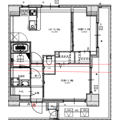 【🌸新築・浴室乾燥付🌸】　圧巻のハイパフォーマンス❕新築・家具/家電充実❕【Rマンスリー博多LH駅前02号室】MODERN PALAZZO 博多Southの間取り図