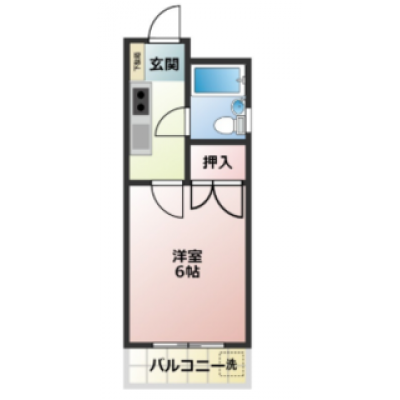 👫甲府駅徒歩6分！📺家具家電Wifi付！即日入居可能！ 503号室　TM78の間取り図