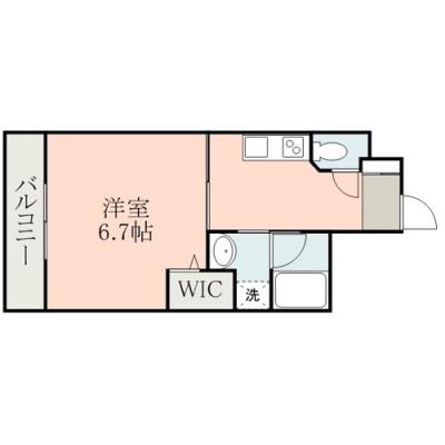マンスリー大津町3の間取り図