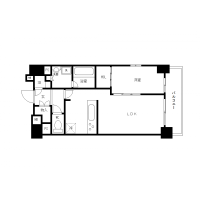 OneLife名古屋栄エスト＜TYPE2＞【★オートロック・モニター付きインターホン完備、★1LDKの広々空間！】の間取り図