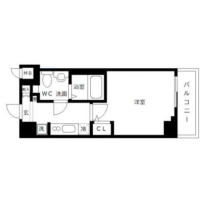 OneLife横浜SOUTH【★禁煙ルーム・独立洗面台・浴室乾燥機付】の間取り図