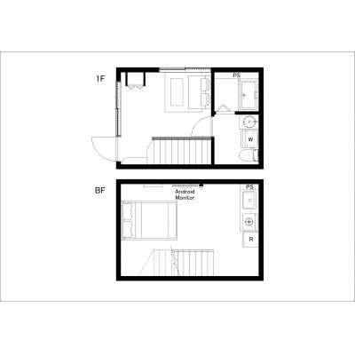 渋谷駅まで徒歩圏内/2023年築の綺麗なお部屋/広々メゾネット/HJ PLACE SHIBUYA 101の間取り図