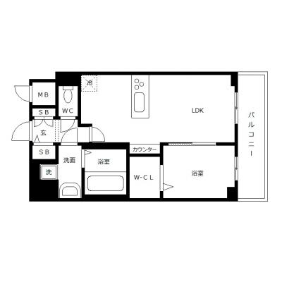 OneLife丸の内アドブル【★1LDK・Wi-Fi対応・設備充実】の間取り図