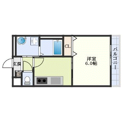 グッドステイ泉佐町駅南アムール★『浴室乾燥付』【ベーシック】の間取り図