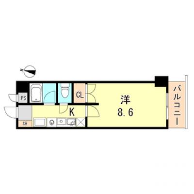 トラスト六甲道3【関西スーパー近く！JR六甲道駅6分】の間取り図
