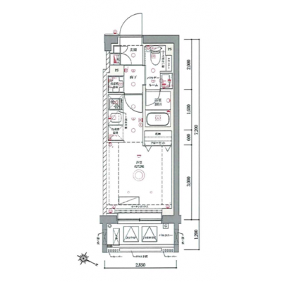 マンスリーステージ阪東橋3の間取り図