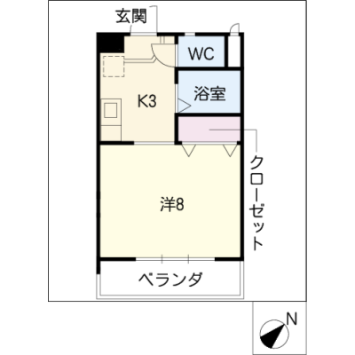 アルDEスリー黒川　203の間取り図