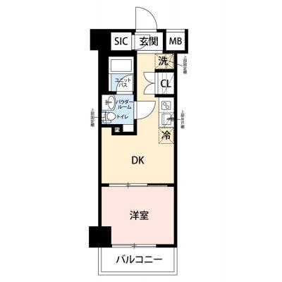 【🎉初期費用オフ｜お得なキャンペーン】【禁煙🚭/Wi-Fi無料🌐】マイナビSTAYアーバンスイート幡ヶ谷　505の間取り図