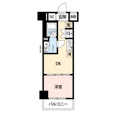 【60日以上の利用でお得🌈】【禁煙🚭/Wi-Fi無料🌐】マイナビSTAYアーバンスイート幡ヶ谷　602の間取り図