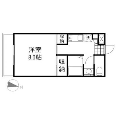 マンスリーマンション駅西本町【インターネット無料・追加料金なし、嬉しい独立洗面台付き】の間取り図