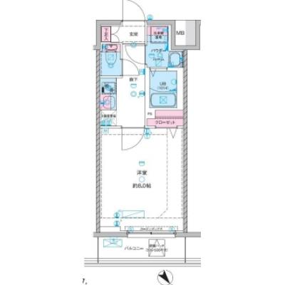 【🎍年末年始大感謝祭🎍】【禁煙🚭/Wi-Fi無料🌐】マイナビSTAYステーションリンク青砥　403の間取り図