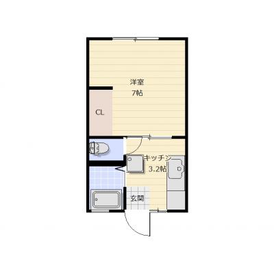 すますてマンスリー70【Wi-Fi・駐車場無料】駿河区の間取り図