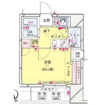 【🎍年末年始大感謝祭🎍】【禁煙🚭】マイナビSTAYミライエ高田馬場　702の間取り図