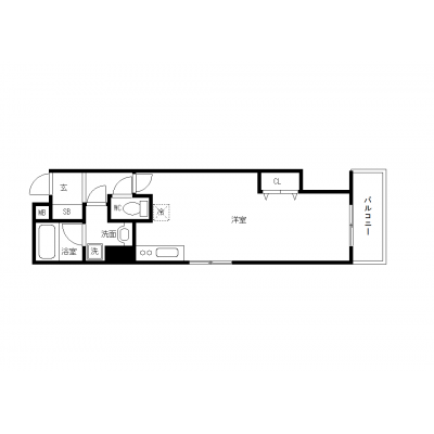 OneLife浅間町駅前ムーン＜TYPE2＞【 ★全室角部屋・駅2分《広めの1Rタイプ》】の間取り図