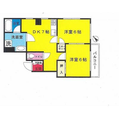 スマイズ相模原１　【禁煙🚭】ファミリータイプ☆オートロック、EV付☆宅配ボックス有☆敷地内駐車場別途契約可能☆風呂トイレ別の間取り図