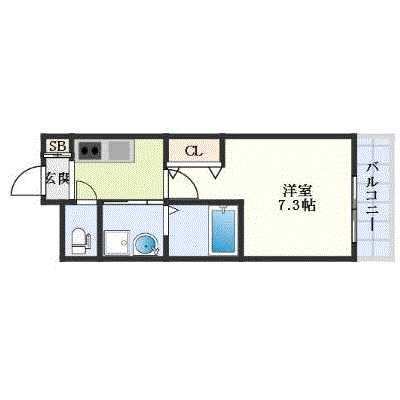 マンスリーリブマックス熊本大学北クロノス★【設備充実・駐輪場有】≪エクセレントシリーズ≫の間取り図