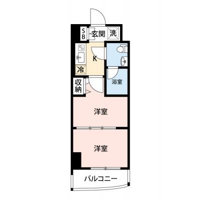 【🎉初期費用オフ｜お得なキャンペーン】【禁煙🚭/Wi-Fi無料🌐】マイナビSTAY蒲田グランドタワー　1403の間取り図