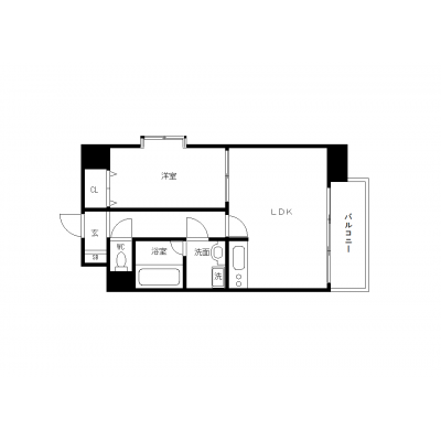 OneLife広島南区役所前【★1LDK・バストイレ別・独立洗面台】の間取り図