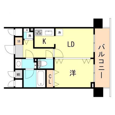 トラスト新大阪1【新大阪駅前に1LDK♪新大阪駅徒歩5分】の間取り図