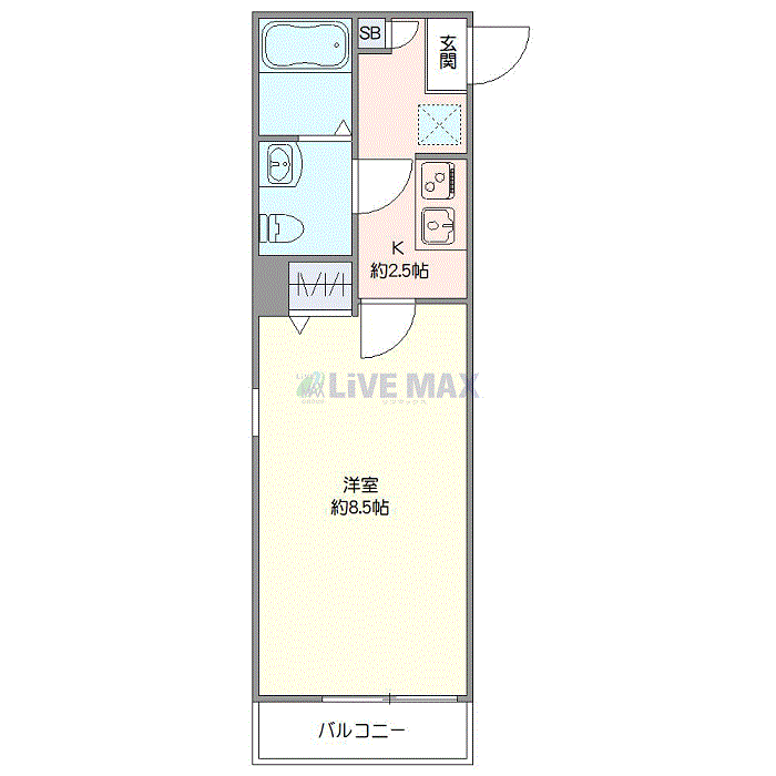 グッドステイ熊谷EASTサイト★『禁煙ルーム・24平米・独立洗面・浴室乾燥付』【ハイクラス】の間取り図