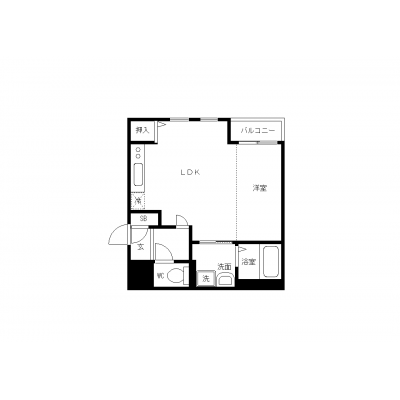 OneLife県立広島病院南【★バストイレ別・独立洗面台・浴室乾燥機付★】の間取り図