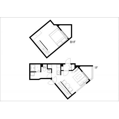 東新宿駅から徒歩6分/新宿駅近くの綺麗なお部屋/家具・家電完備/ルクレ東新宿104の間取り図