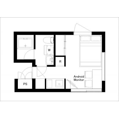 駅から徒歩6分/閑静な住宅街エリア/LEGALAND幡ヶ谷ANNEX 201の間取り図