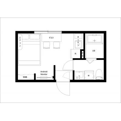 心安らぐグリーンのお洒落ルーム/人気の墨田区エリア/LUNA両国101の間取り図