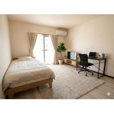 【裾野駅10分】Wi-Fi・家具家電付｜出張向け[SS003]の間取り図