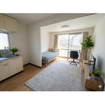 【清水駅9分】Wi-Fi無料・家具家電付｜出張向け[SZ005]の間取り図