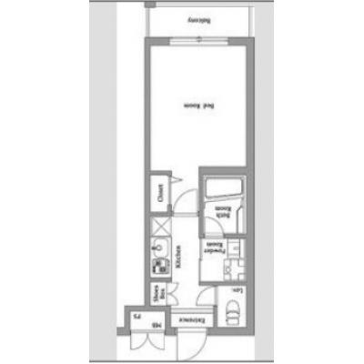 【🌷新生活応援キャンペーン🌷】【禁煙🚭/Wi-Fi無料🌐】マイナビSTAY羽田西糀谷　402の間取り図