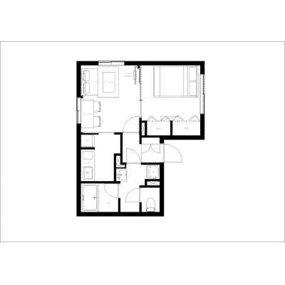 2024年築/徒歩圏内にドン・キホーテ/デスクワークに最適/コンポジット大森 203の間取り図