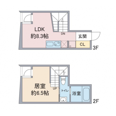 【60日以上の利用でお得🌈】【禁煙🚭】マイナビSTAY浅草花川戸　302の間取り図