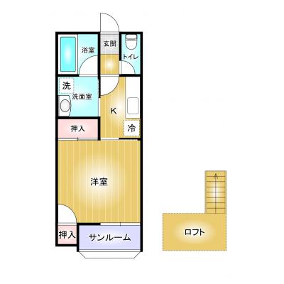 コスパだけじゃない“快適さ重視”マンスリータウン【群馬大学まで徒歩１２分♪】【周辺環境良好☆】【Wi-Fi無料！】ＭＴ前橋荒牧町A203の間取り図