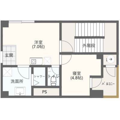 【2月キャンペーン価格】管理費０円！光熱費０円！２人入居０円！築地市場歩1分1DK25㎡の間取り図