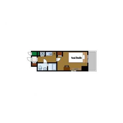 【六本松駅徒歩4分】駅近×静音｜禁煙｜家具家電一式｜個人歓迎｜BraTTo新宿御苑前の間取り図