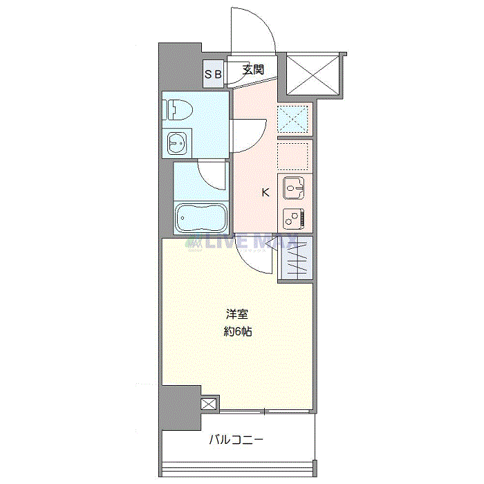マンスリーリブマックス平塚NORTHⅣ◆『禁煙ルーム』【Wi-Fi無制限・独立洗面・浴室乾燥付】≪エクセレントシリーズ≫の間取り図