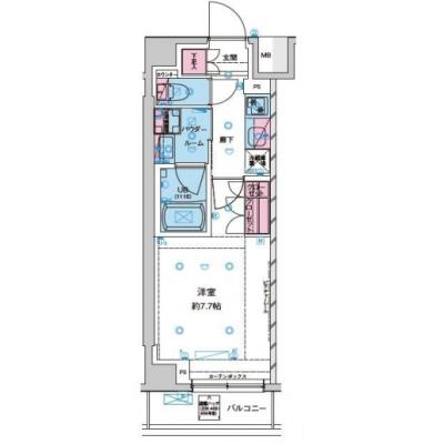 【🎉初期費用オフ｜お得なキャンペーン】【禁煙🚭/Wi-Fi無料🌐】マイナビSTAY西新井2　406の間取り図