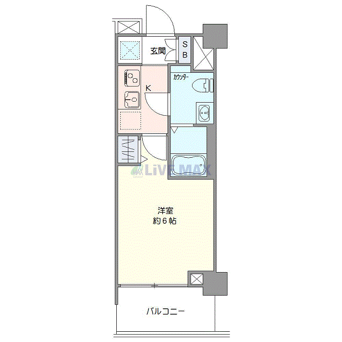 グッドステイ京成立石スカイガーデン■『禁煙ルーム・Wi-Fi無制限・独立洗面・浴室乾燥付』【ハイクラス】の間取り図