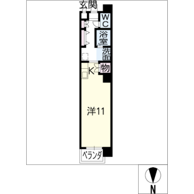 アルDEスリー今池 404の間取り図