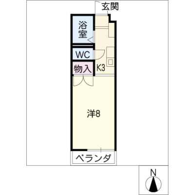 アルDEスリー本陣　205の間取り図