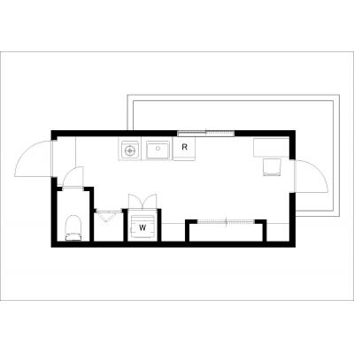 ルーフバルコニーあり♪／Wi-Fi完備／家具家電・備品完備／D-WASEDA 502の間取り図