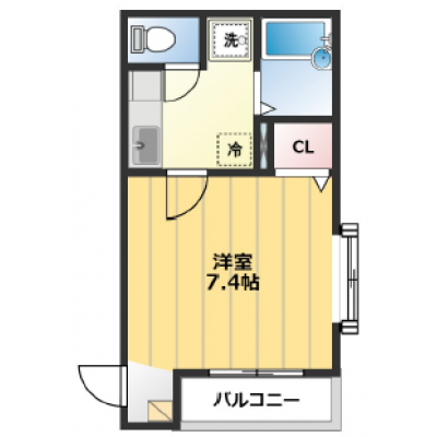 【キャンペーン価格適用中！】リスポーン川越14【本川越駅 徒歩10分！Wi-Fi付、宅配BOX付、オートロック付】の間取り図