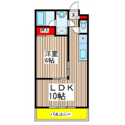 【キャンペーン価格適用中！】リスポーン志木02【2人入居可！ソファベッド＆無料WIFI付 402号室】の間取り図