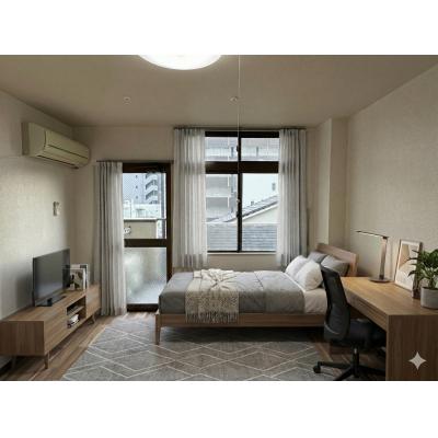 草津駅徒歩5分以内🚉バストイレ別🚻家具家電付き✨いちばんちマンスリー草津大路１の間取り図