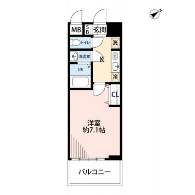 ◆パシオン阪神尼崎８０【ネット無料！オートロック・セパレート】 の間取り図