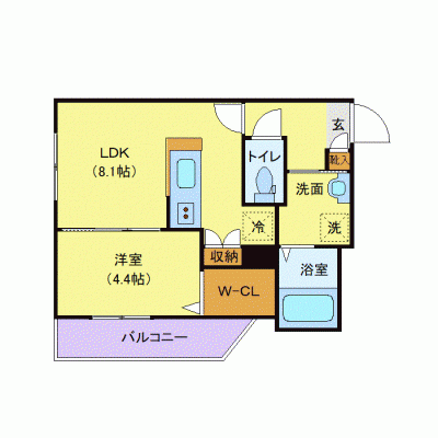 OneLife大通北プレミア【★1LDK・禁煙ルーム・独立洗面台】の間取り図